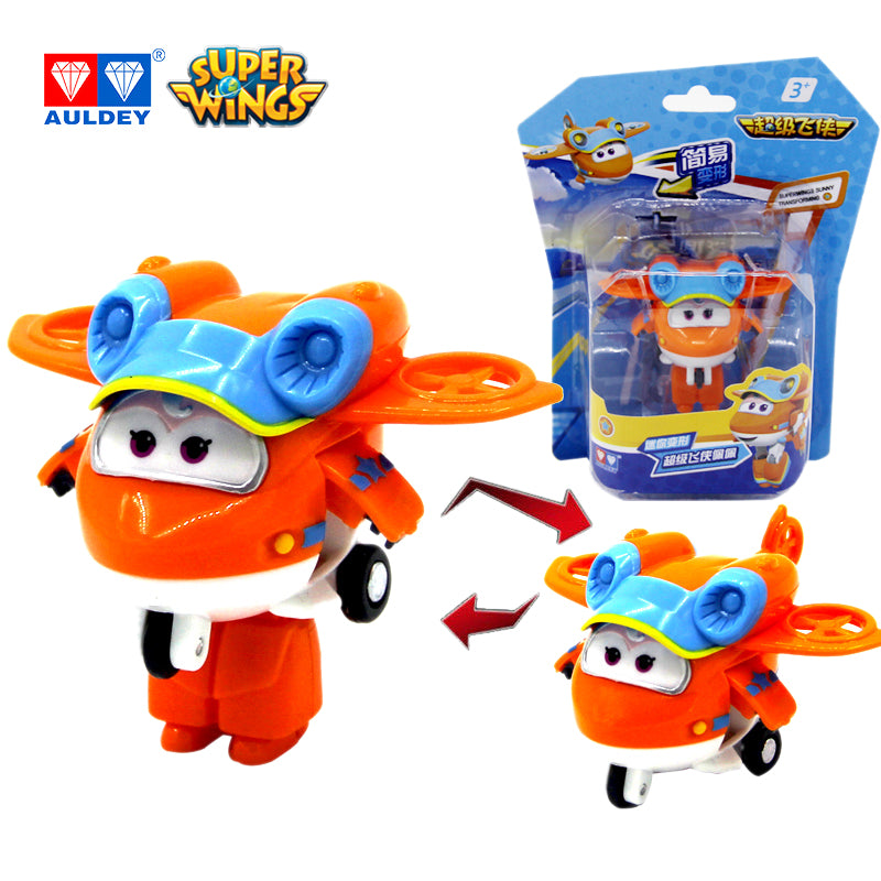 Super Wings Season 5 Mini Robot Transforming Toy GOLDEN BOY/SUNNY/LEO