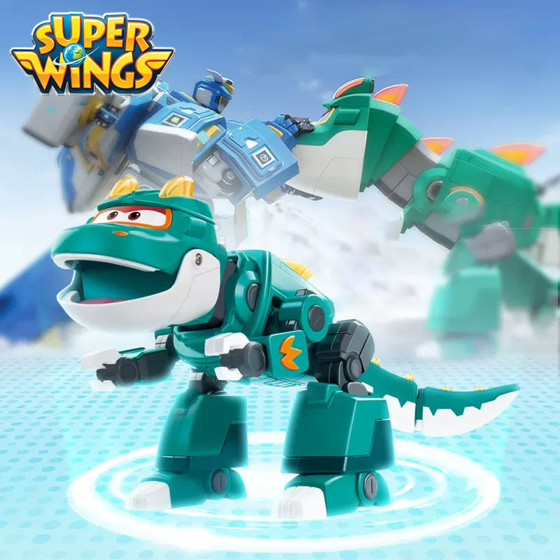 Super Wings Season 6 Legendary Dinosaur Transforming TINO with Sound Light