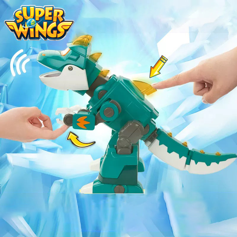 Super Wings Season 6 Legendary Dinosaur Transforming TINO with Sound Light