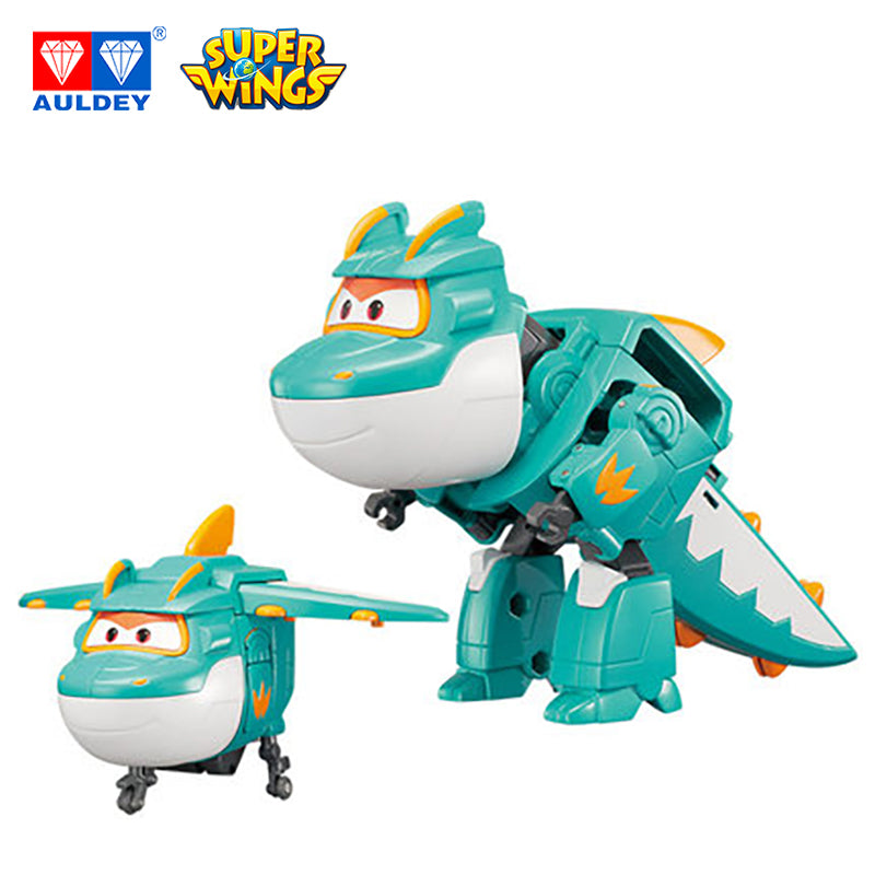 Super Wings Season 6 Big Dinosaur Transforming TINO/Food Track LIME/Train TONY