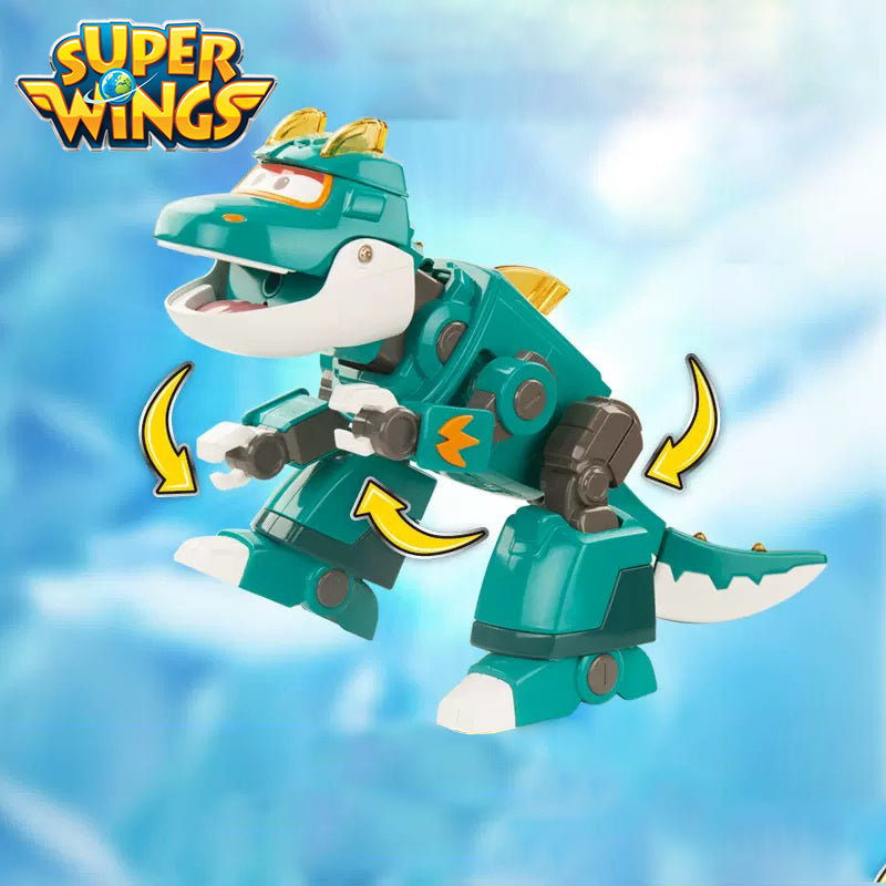 Super Wings Season 6 Legendary Dinosaur Transforming TINO with Sound Light