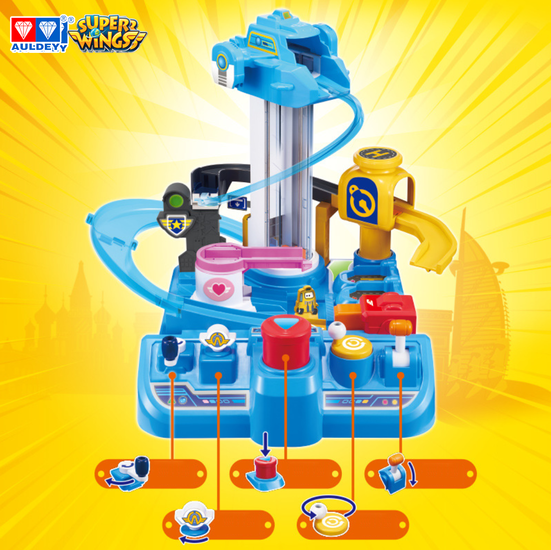 Super Wings Season 4 World Airport Playset with Mini  Figures