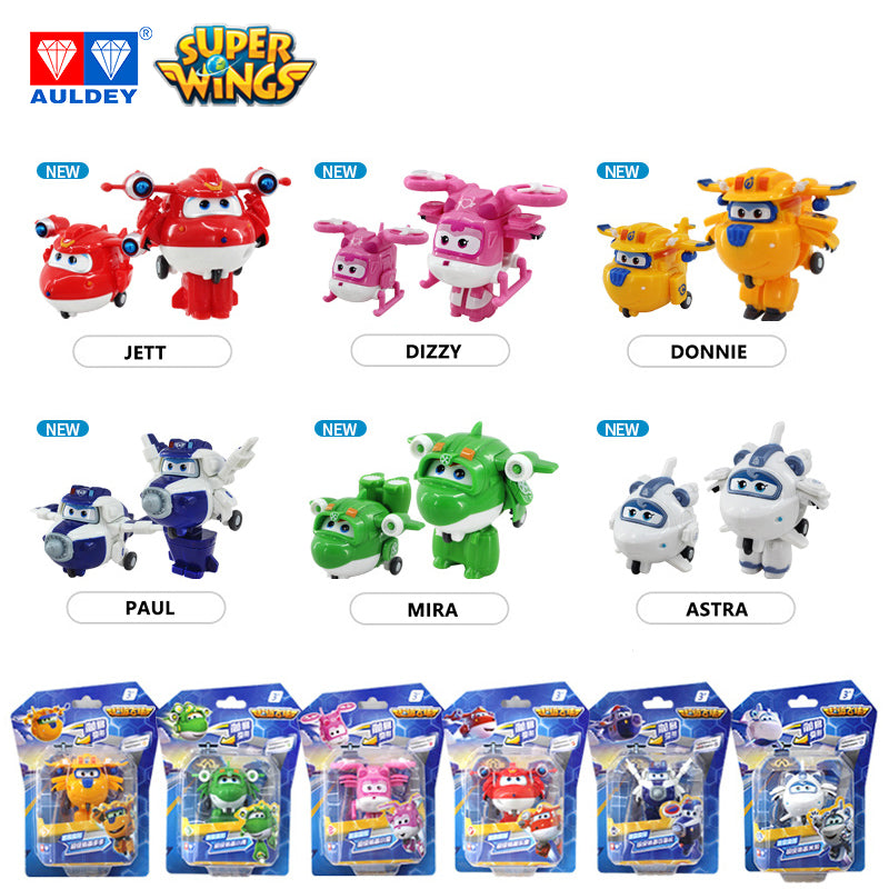 Super Wings Season 4 Mini Supercharged Robot JETT/DONNIE/DIZZY/ASTRA/MIRA/PAUL